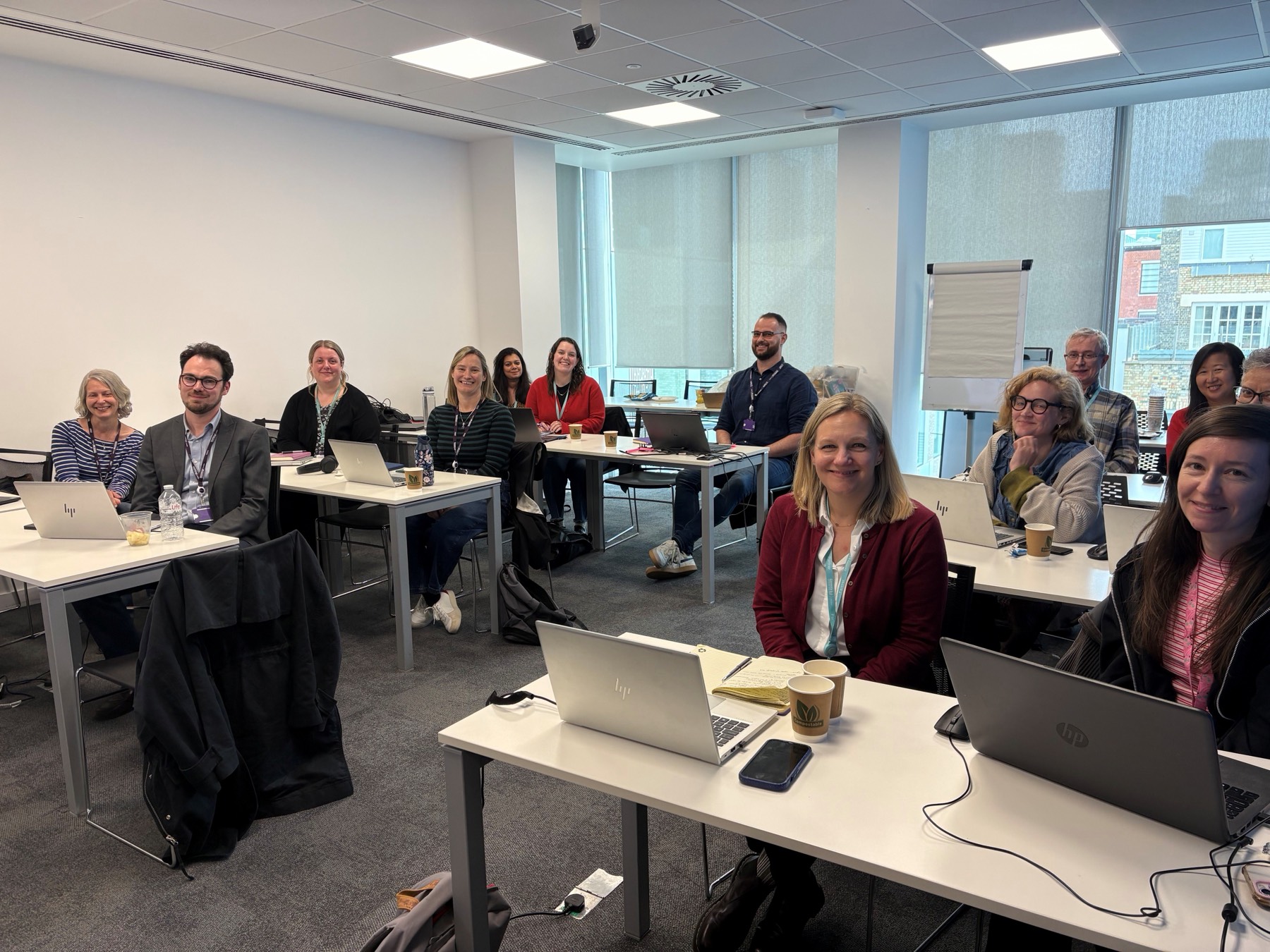Delegates on a Keys Training Microsoft course in a London classroom