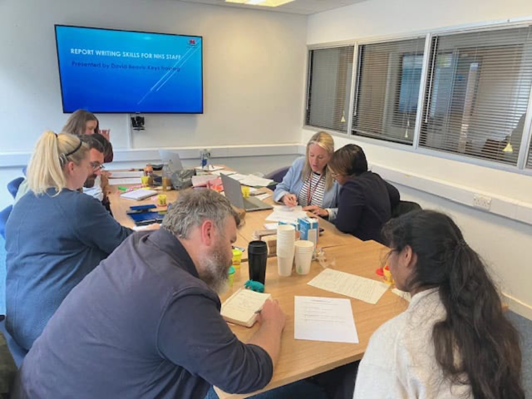 A report writing course delivered onsite for an NHS Trust